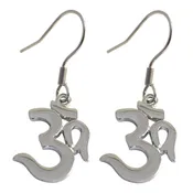 316l Stainless Steel Aum Earrings Chakra Hinduism Jewelry