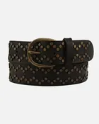 Amsterdam  Heritage Demi | Oval Buckle Leather Studded Belt