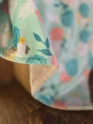Teal Flower Minky Blanket