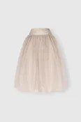 Balloon organza skirt with melange texture and structured waistband