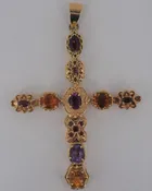 Gemstone Cross Pendant