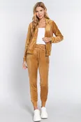 Active USA - Faux Fur Jacket & Jogger Pants Set - SET12297