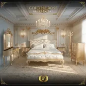 10 Pcs Handmade Golden Rose Sand Bedroom Set