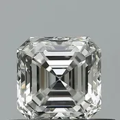 0.54ct Asscher Natural Diamond (Colour F, Clarity IF, Cut VG, IGI Certified)