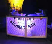 White Bar w/ LED light (Glass Top)