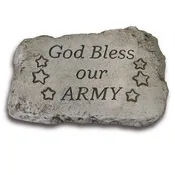 10" Garden Stone - God Bless Our Army