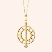18ct Gold Sundial Pendant