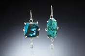 Asymmetrical Chrysocolla Earrings