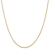 1.4MM Rope Chain Necklace in 14K Yellow Gold, 20" Length