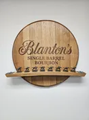 Blanton's Bourbon Barrel Head Display for 8 Horse Stoppers