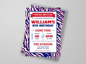 5×7 Bills Mafia Inspired Birthday Invites
