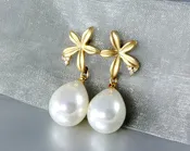 Ayda - Pearl Earrings More Colors - Gold