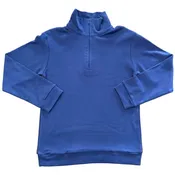 1/4 Zip Light Knit Pullover-Dark Royal