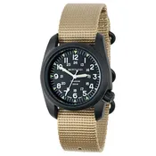 Bertucci A-2t Unisex Black Dial Beige Nylon Band Japanese Quartz Watch - 12029