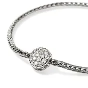 14K Gold and Sterling Silver Essential Pavé Diamond Bracelet