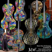 Forte3D® Cello with Fine Art TOP AND OR BACK by Juleez Art