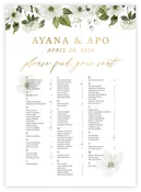 Seating Chart - Floral 40