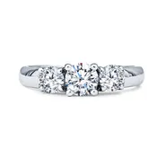 1.00ctw 3-Stone Diamond Platinum Engagement Ring