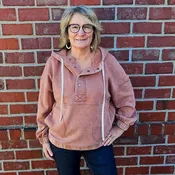 Acid Wash Fleece Hoodie