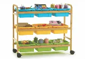 Bamboo Book Browser with Vibrant Cool Tub Combo