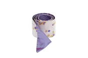 Berries Skinny Scarf in White & Sapphire