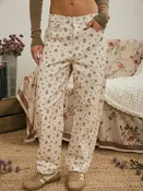 Blu Pepper Ditsy Floral Print Pants