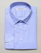BKT20 Slim Dress Shirt in End-On-End - Light Blue