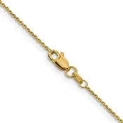 14K 16 inch .9mm Diamond-cut R