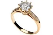 0.50 ct Round Natural Diamond Ring with Plain 4 Prong Plain Design in White Gold White Gold 18KT Gold G/VS White Gold Size 7