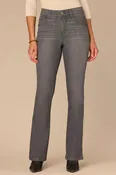 "Ab"solution® High Rise Embroidered Itty Bitty Boot Jean in Grey