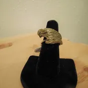 Brass/silver toned Brutalist Ring