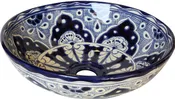 14" Blue Talavera Vessel Sink