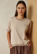 Oyun Modern Striped Tee in Light Mauve Stripe