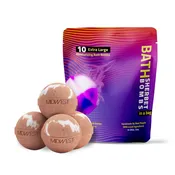 Almond Coconut Luxury Bath Bombs -Set of 10 -  Extra Large - 4.5oz