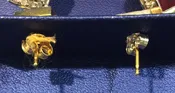 Unisex 18k Yellow gold earrings with diamonds — New Rochelle Jewelers