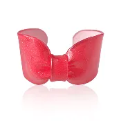 Coral Sparkle Candy Ribbon Cuff