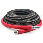 100′ High Pressure Hose Gray Non-Marking (6000psi, 3/8″M)
