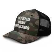 Defend Camo Trucker Hat