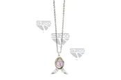 0.75" 2 BLADE ABALONE NECKLACE + 211583-AS