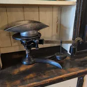 Antique Iron & Brass Fairbanks Apothecary Scale