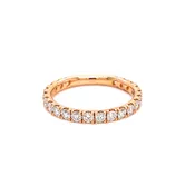 0.91 CTW Diamond Wedding Band Set in 18K Rose Gold