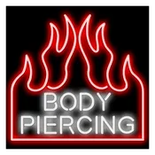 Body Piercing Neon Sign