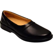 Esse Comfort Men's Leather Plain Toe Loafer - Black