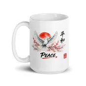Peaceful Dove — White Glossy Mug
