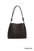 Brown MINIMALIST UNDERARM SHOULDER TOTE BAG