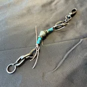 Ancient Bronze Bicone With Turquoise Link Bracelet