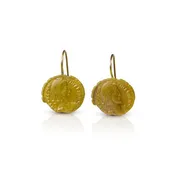 Ancient Roman Coin Replica Earrings