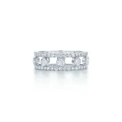 18k White Gold and Diamond Band