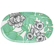 Escapade Tropicale Green Tray Oval 22" x 13"