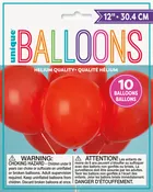 12" Latex Balloons  10ct - Ruby Red